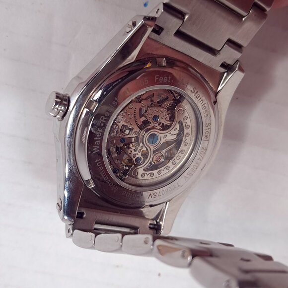 Armitron Skeleton Automatic Watch mens 20/4406SV TY2807SV Stainless Steel WORKS - Picture 12 of 16